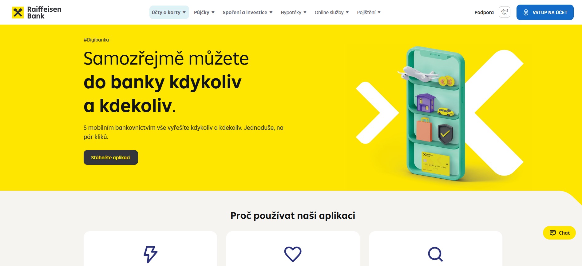 Raiffeisenbank odstávka: Fungovat nebude bankovnictví i Bankovní identita